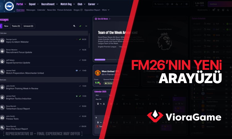 Football Manager 26 Yeni Arayüzüyle Tanıtıldı